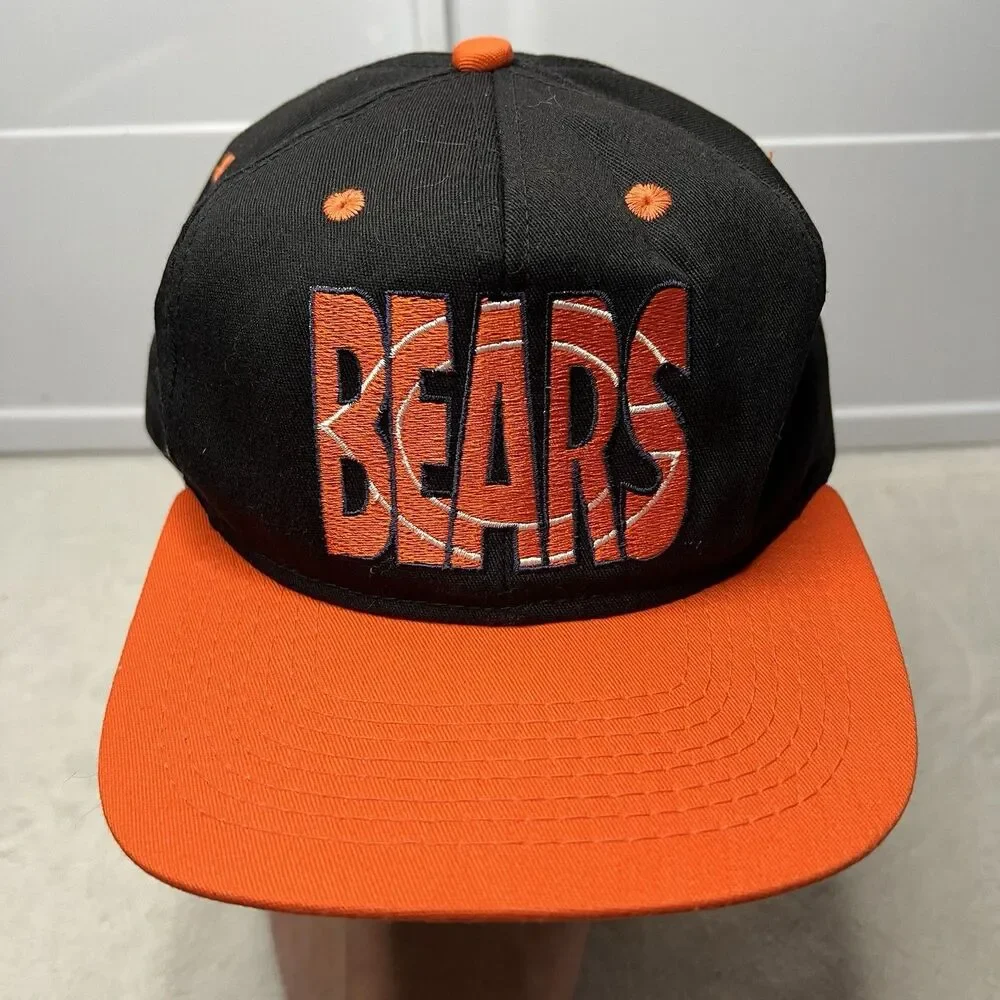 Vintage Chicago Bears Hat One Size #1 Apparel NFL SnapBack Cap 90s Y2K USA